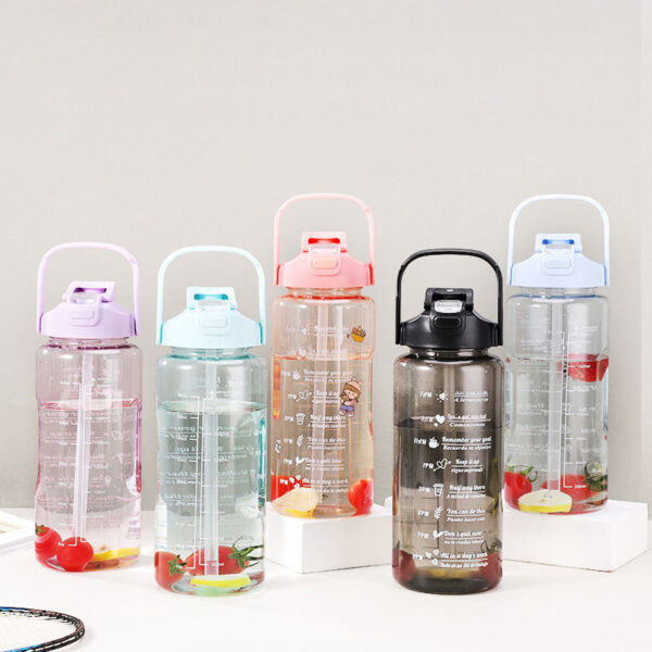 3in1 Motivational Water Bottle with Straw - Image 2